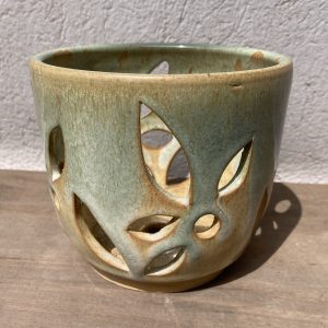 O302 Maceta Calada para Orquídeas Tamaño 3 Verde Musgo Matizado